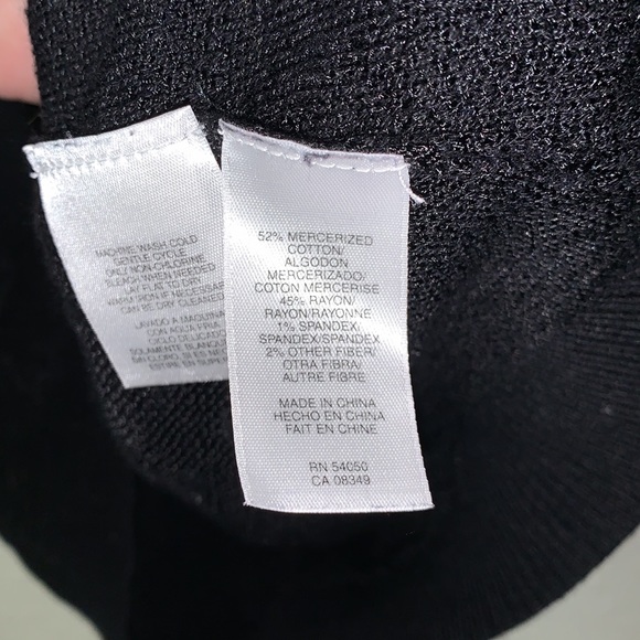 Vintage Jones N.Y. black shirt sleeve cardigan textured knit design cottagecore - Picture 11 of 14